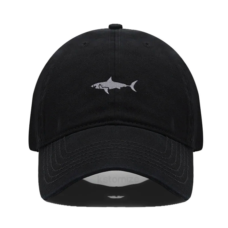 Shark Embroidery Baseball Cap For Men Women