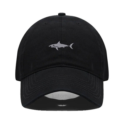 Shark Embroidery Baseball Cap For Men Women