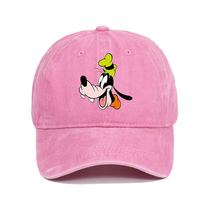 Unisex Vintage Washed Mickey Minnie Print Baseball Cap for Men Women