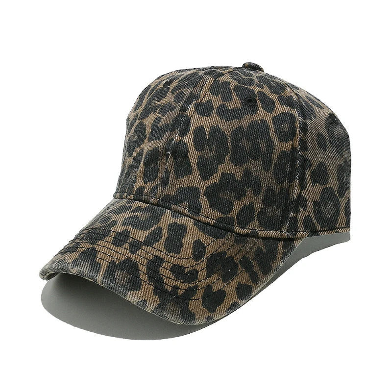 New Four Seasons Cap Women Outdoor Shade Leopard Print Baseball Cap Men