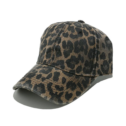 New Four Seasons Cap Women Outdoor Shade Leopard Print Baseball Cap Men