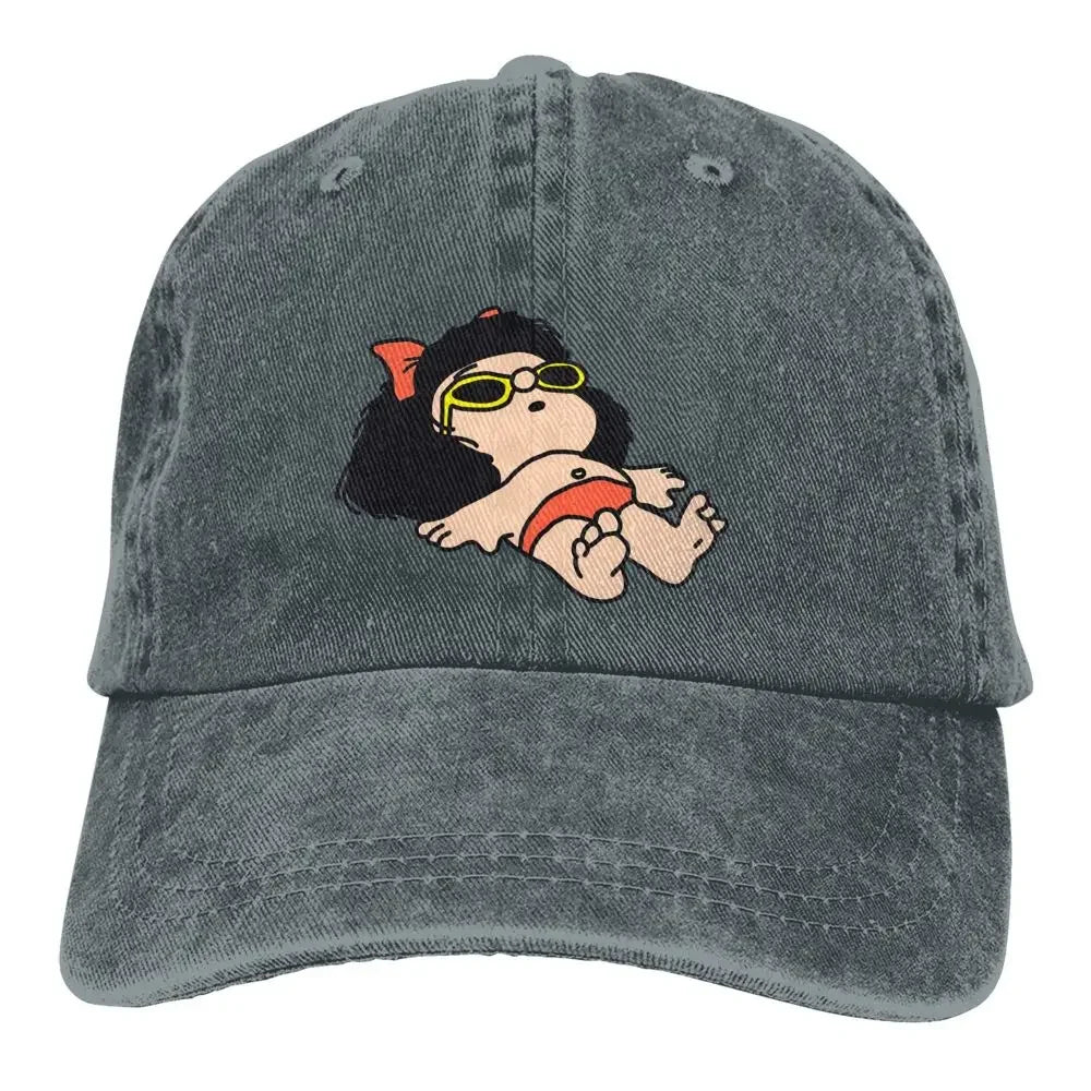 Mafalda Cartoon Multicolor Hat Peaked Women's Cap