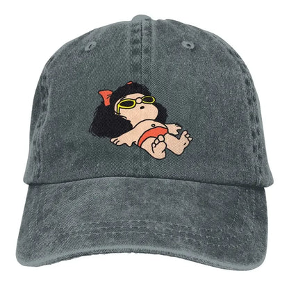 Mafalda Cartoon Multicolor Hat Peaked Women's Cap