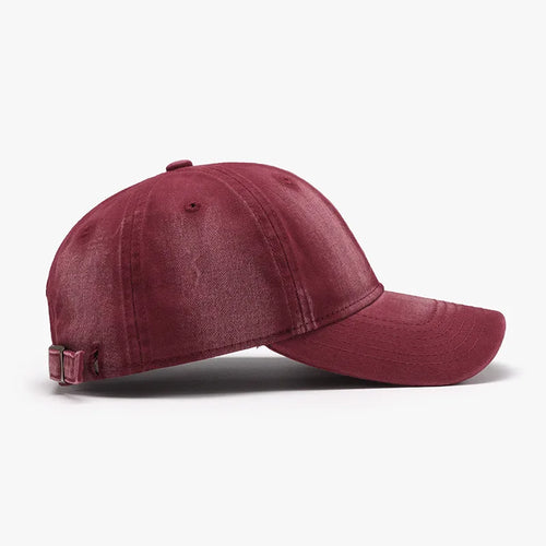 Washed Soft-Top Plain Baseball Cap For Men