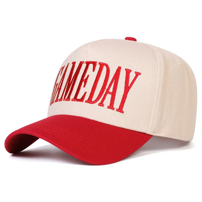 Unisex Gameday Letter Embroidery Baseball Caps Spring and Autumn
