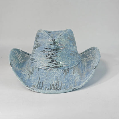 Women Men Felt Wide Brim Cowboy Cowgirl Hat
