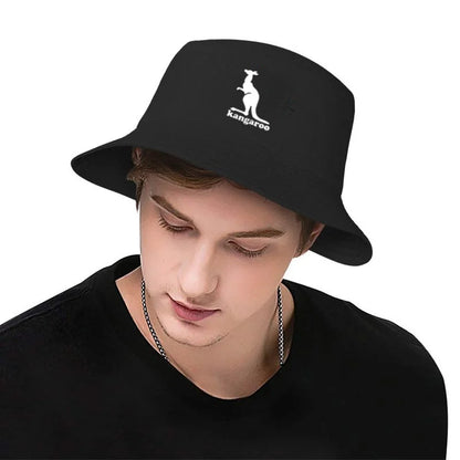 100% Cotton Men's and Women's Fashion Animal Kangaroo Printed Bucket Hat