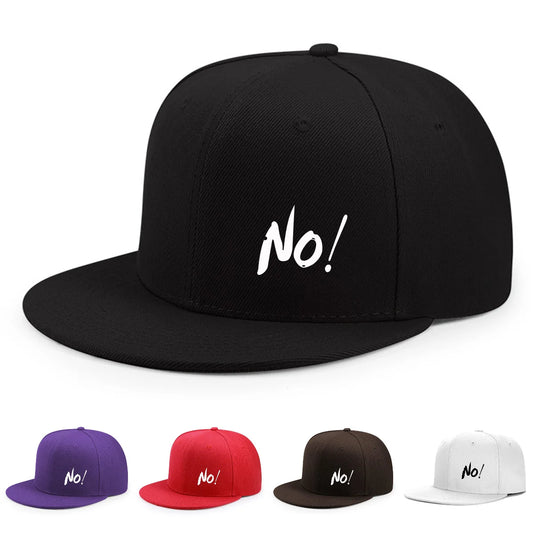 Printing Logo NO! Outdoor Fun Ctional Casual Flat Brimmed Baseball Hat Men's And Women Cap