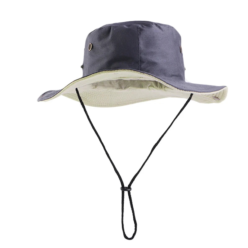 New Summer Boonie Bucket Hats For Men Wide Brim Fishing Hat