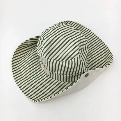 Retro Wide Brim Reversible Bucket Hat Foldable UV Protection