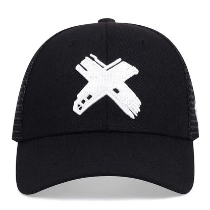 Summer Men Mesh Baseball Cap Outdoor Sport X Letter for Women