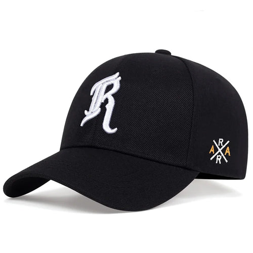 Letter Embroidery R Baseball Caps For Women Men Autumn Winter Cotton