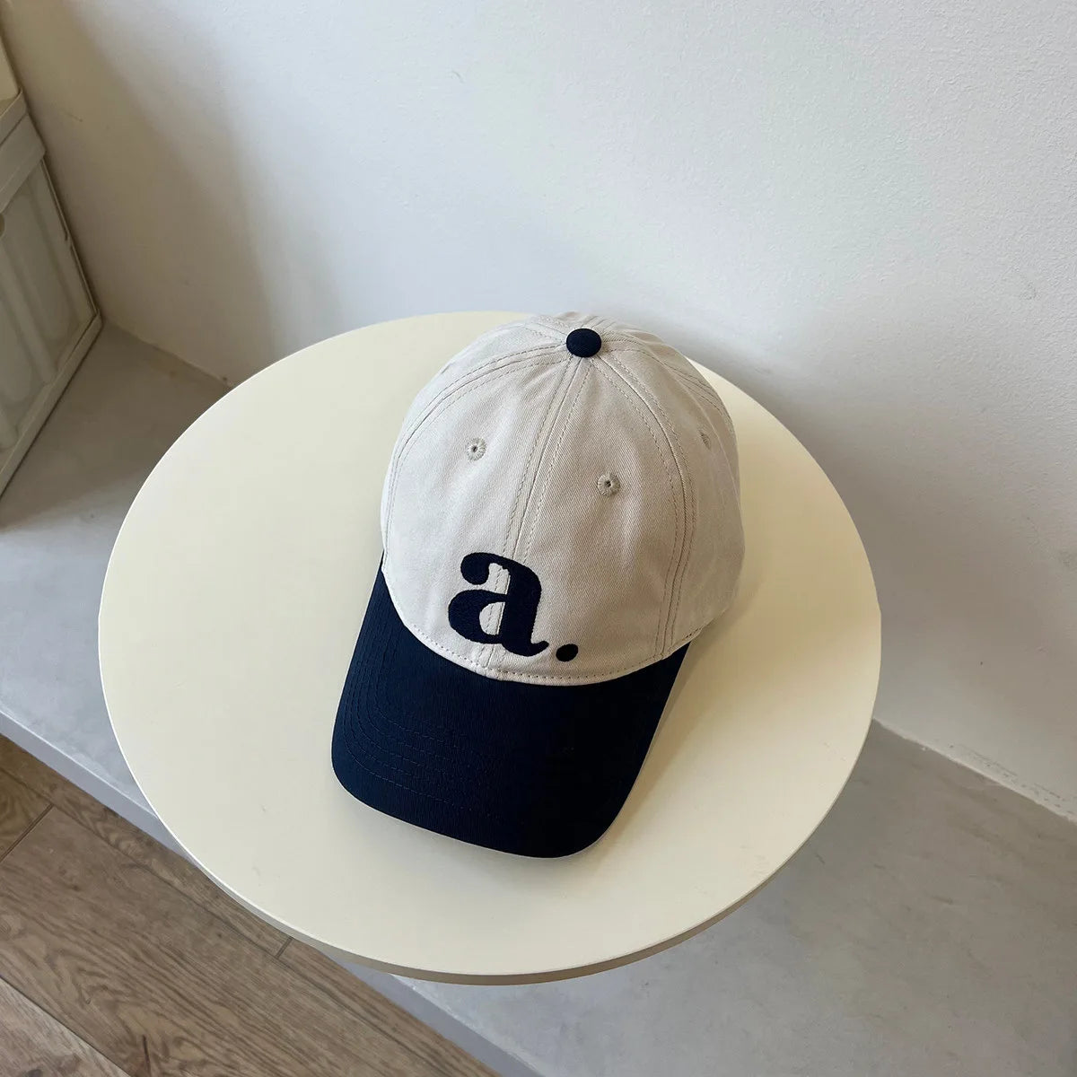 Embroidered “A” Wide-Brimmed Baseball Cap Women