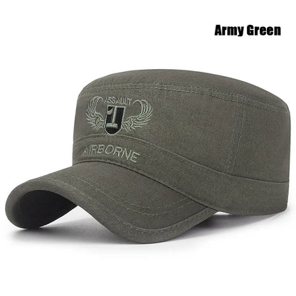New Unisex Military Enthusiast  Flat Top Baseball Cap Men Women