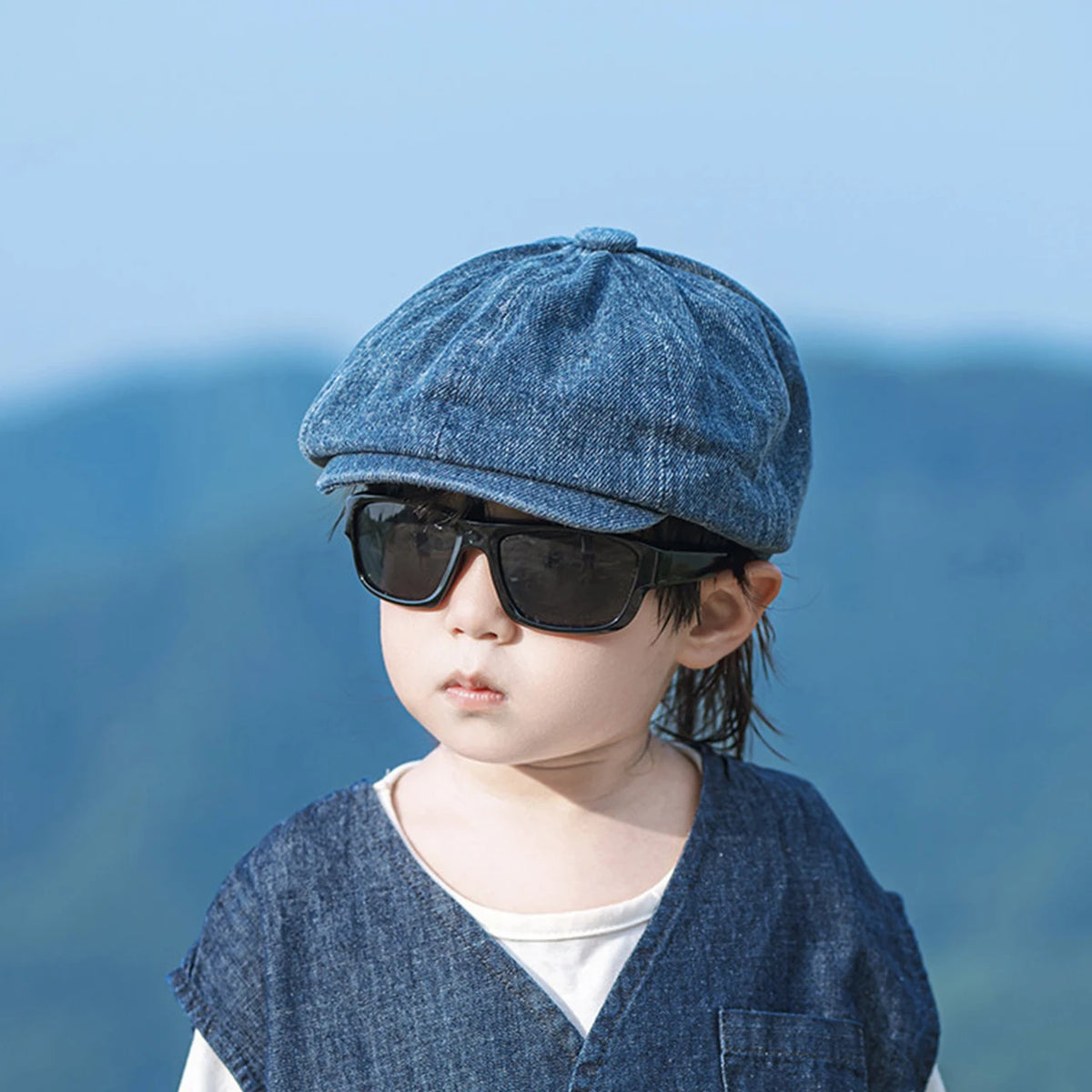 Fashion Retro Denim Beret 2-7 Year Kids Newsboy Cap