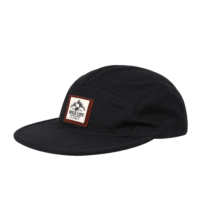 Cotton 5 Panel Baseball Cap Snapback Caps