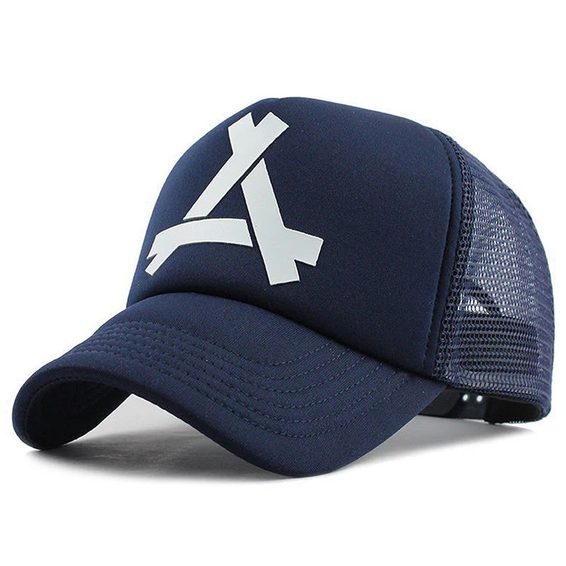 Simple and Creative Baseball Hat A Printed Mesh Hat