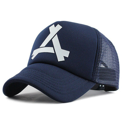 Simple and Creative Baseball Hat A Printed Mesh Hat