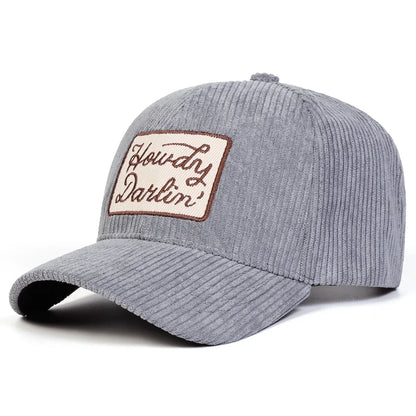 Corduroy Baseball Caps Spring Autumn Outdoor Adjustable