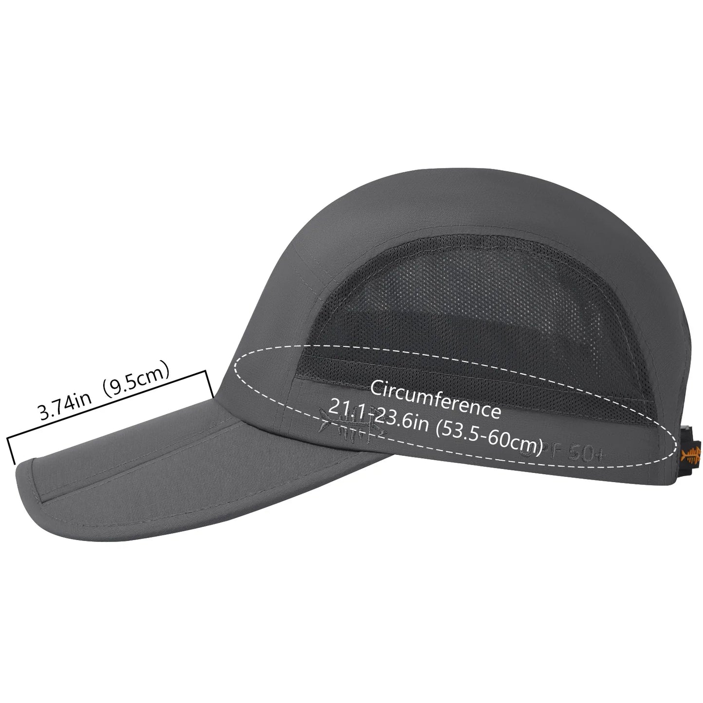 Folding Fishing Baseball Cap UPF 50+ Water Resistant Outdoor Portable Brim Hats