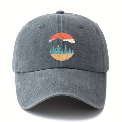 Mountain Sunset Printed Baseball Hat for Men and Women Suitable for Camping, Hiking, Leisure