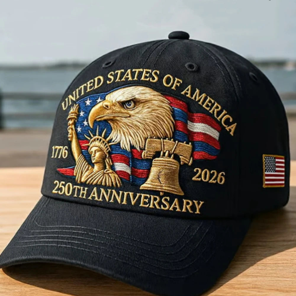 250 Years Of Freedom Baseball Cap USA 1776-2026 Anniversary Hat