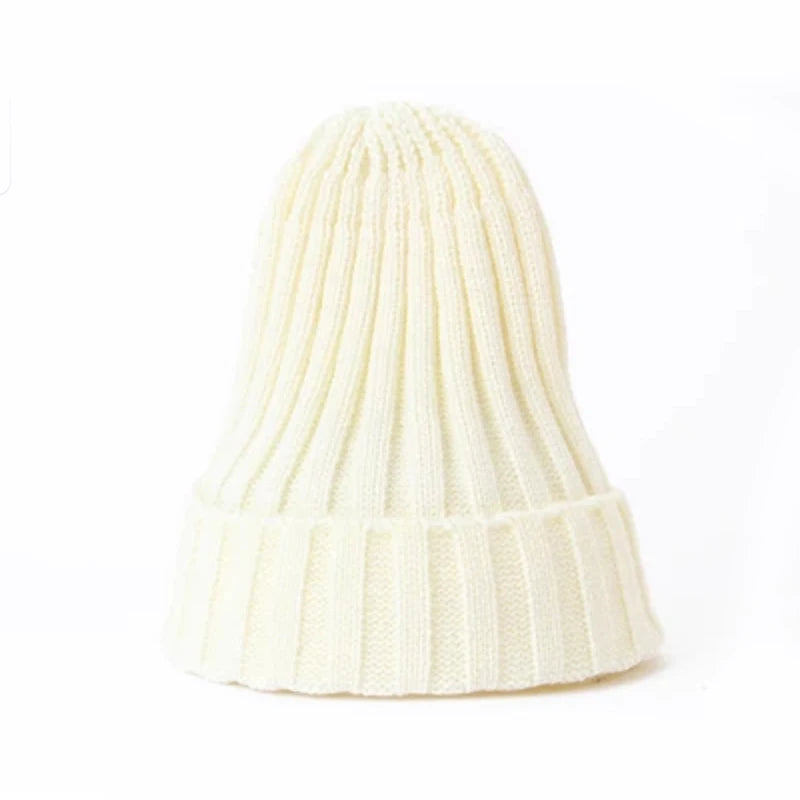 New Beanies Women Solid Knitted Warm Soft Trendy Hats