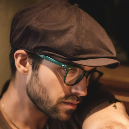 Men's Casual Newsboy Hat Retro Beret Painter Cap