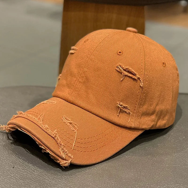 Retro Women Baseball Cap Solid Color Snapback Hat