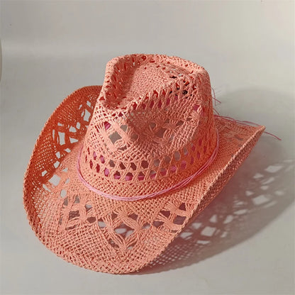Vintage Summer Beach Bohemian Straw Hat Shell Women Men