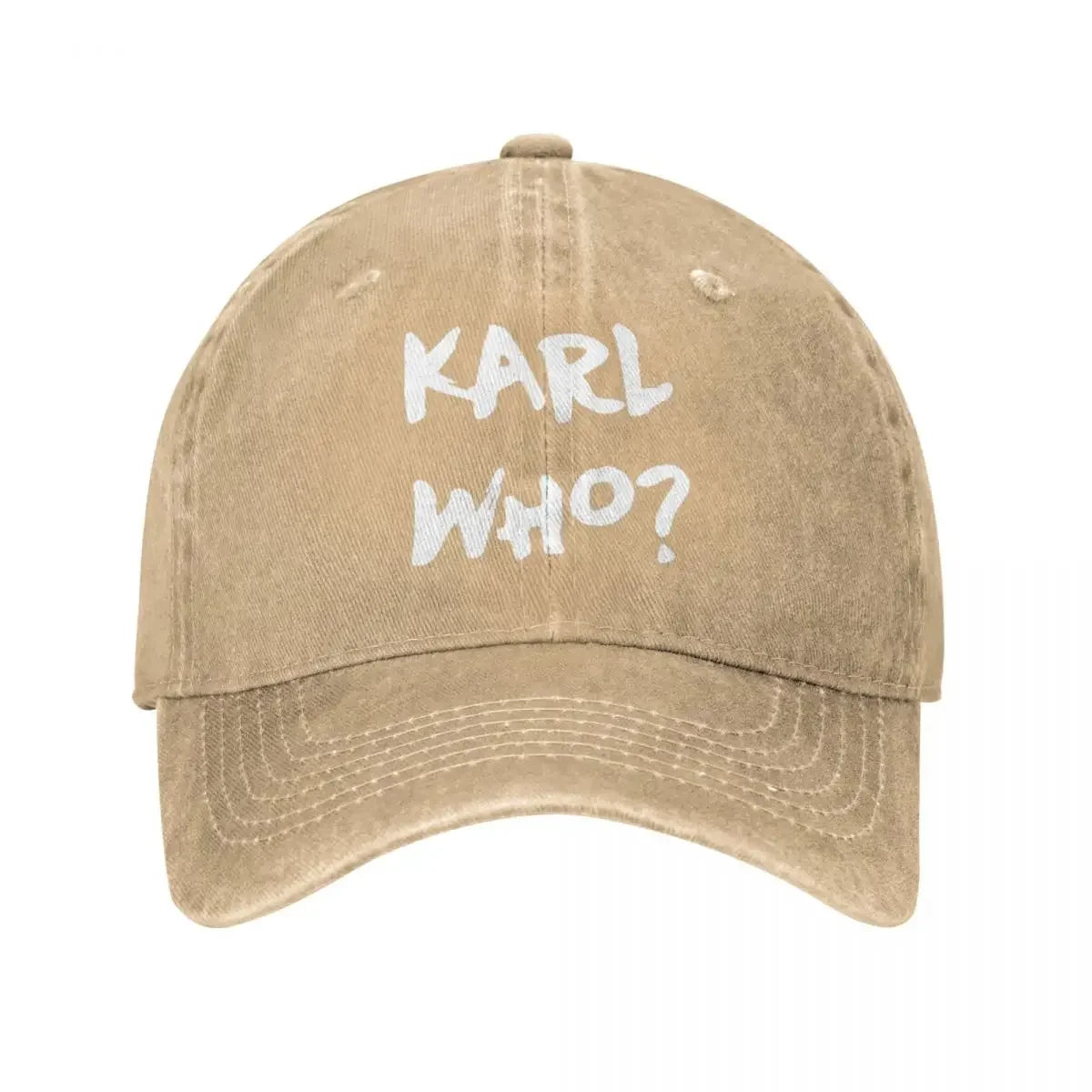 Vintage Karl Who Slogan Baseball Cap Unisex Style