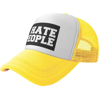 I Hate People Trucker Hat Funny Mesh Baseball Cap