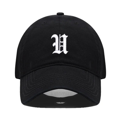 Old English Letter A-Z Embroider Baseball Cap For Men Women