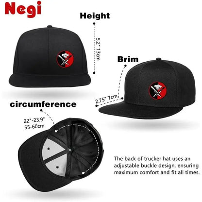 Chef Themed Men Snapback Hats Classic Black Flat Bill Hats For Men Women Hat Baseball Cap