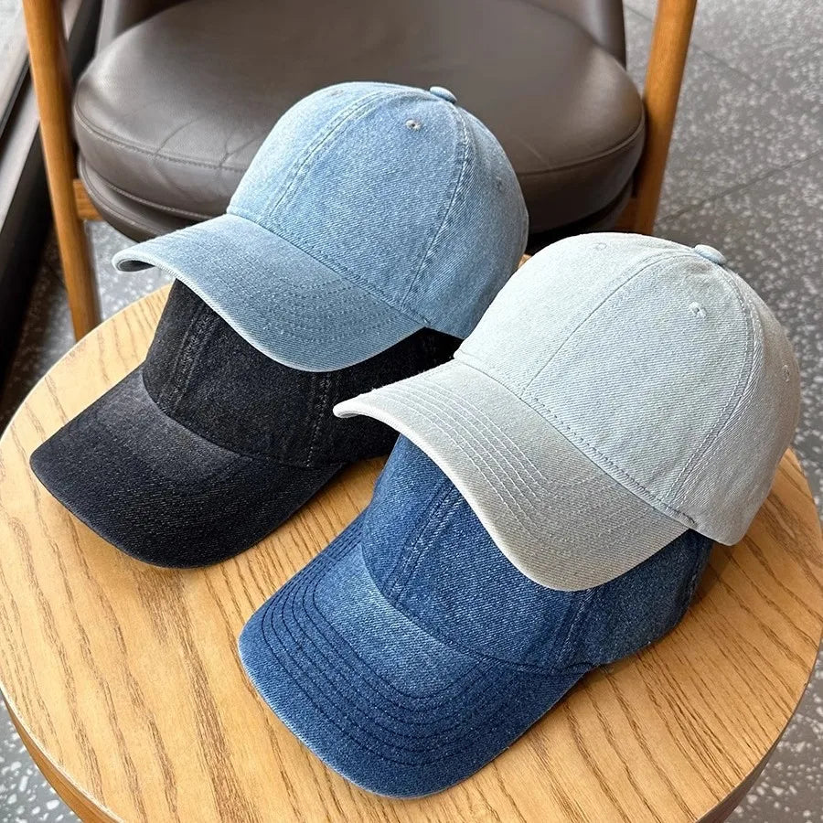 Baseball Cap Women Men Unisex Denim Washed Soft Top