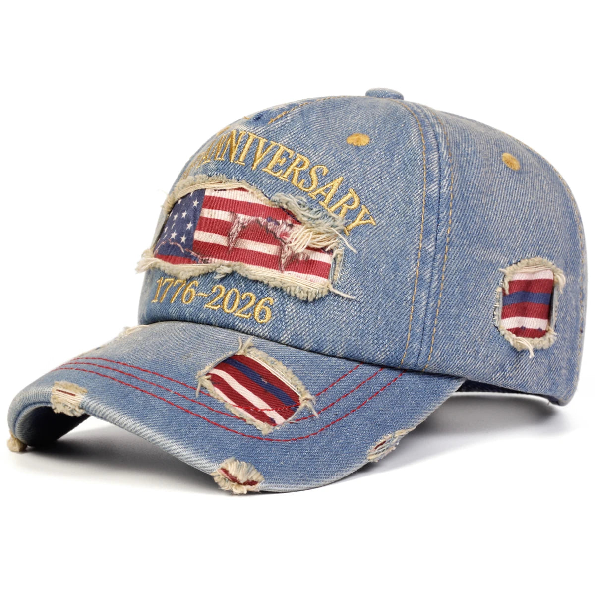Unisex Anniversary 1776-2026 Embroidery Baseball Caps Spring Autumn