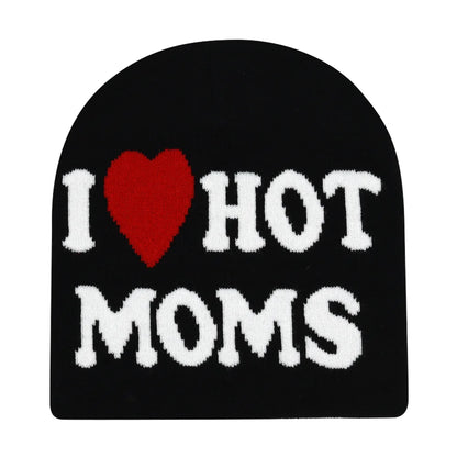 Y2K Letter Knitted Winter Autumn Beanie Cap Men Women