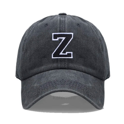Initial Letter A-Z Embroider Baseball Cap