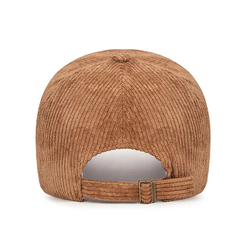 Autumn and Winter New Korean Version Simple Three Dimensional Letter R Solid Color Striped Baseball Cap