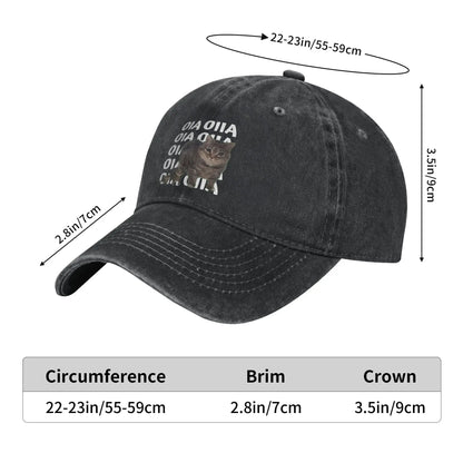 Spinning Cat Meme Men Women Baseball Caps