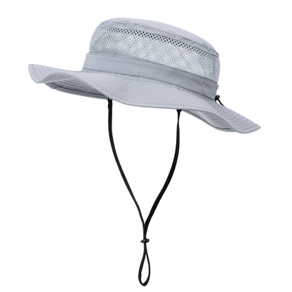 Men Breathable Cowboy Boonie Hat