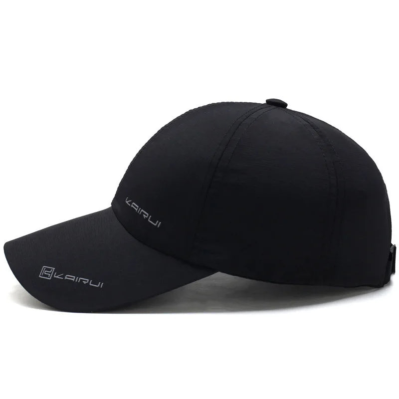 Solid Sports Baseball Cap, Sun Protection Quick Drying