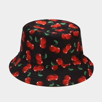 Creative Printed Fruit Pattern Bucket Cap