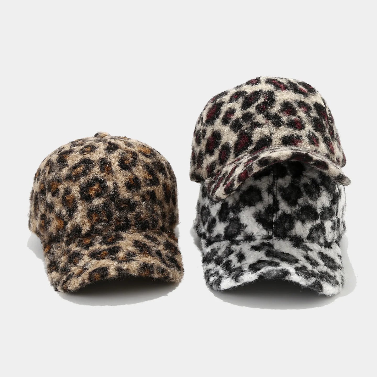 Autumn And Winter New Hat Ladies Leopard Print Hard Top Baseball Cap