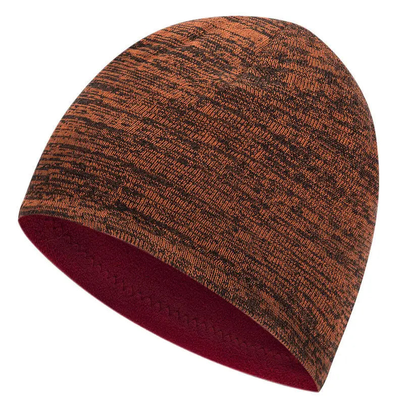 Men's Trendy Warm Ski Beanie Hat Women's New Outdoor Fashion Double-Sided