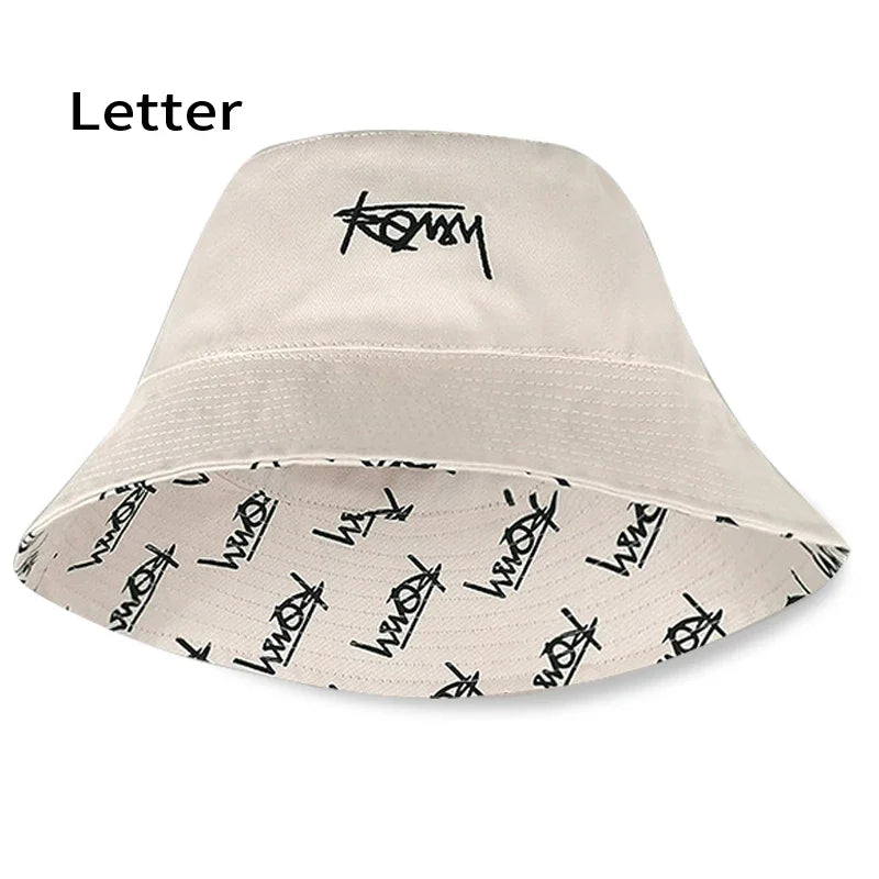 Big Head Letter Bucket Hat for Men Women XL Large Hip Hop Cap Fisherman
