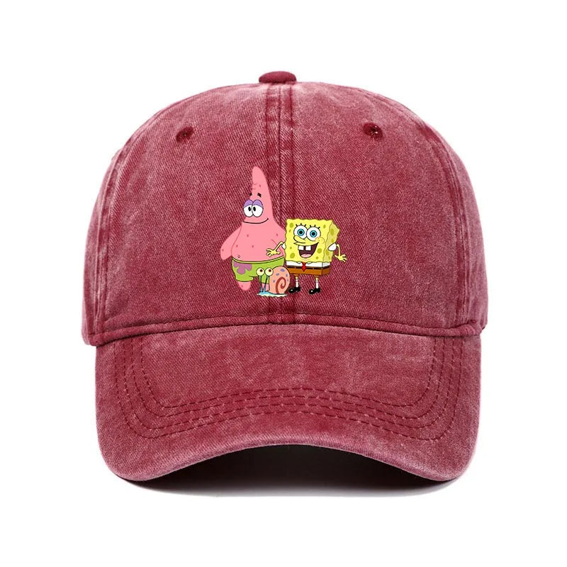 Fashion Cute SpongeBobs Baseball Cap Movie Cartoon Role Adult Men Women