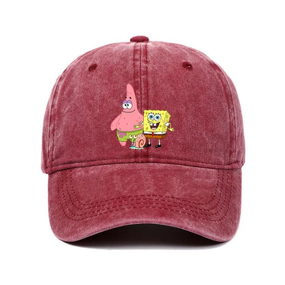 Fashion Cute SpongeBobs Baseball Cap Movie Cartoon Role Adult Men Women