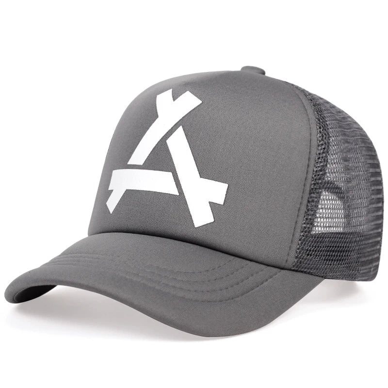 Unisex A- Letter Printing Baseball Net Caps Hip Hop Cap Spring and Summer