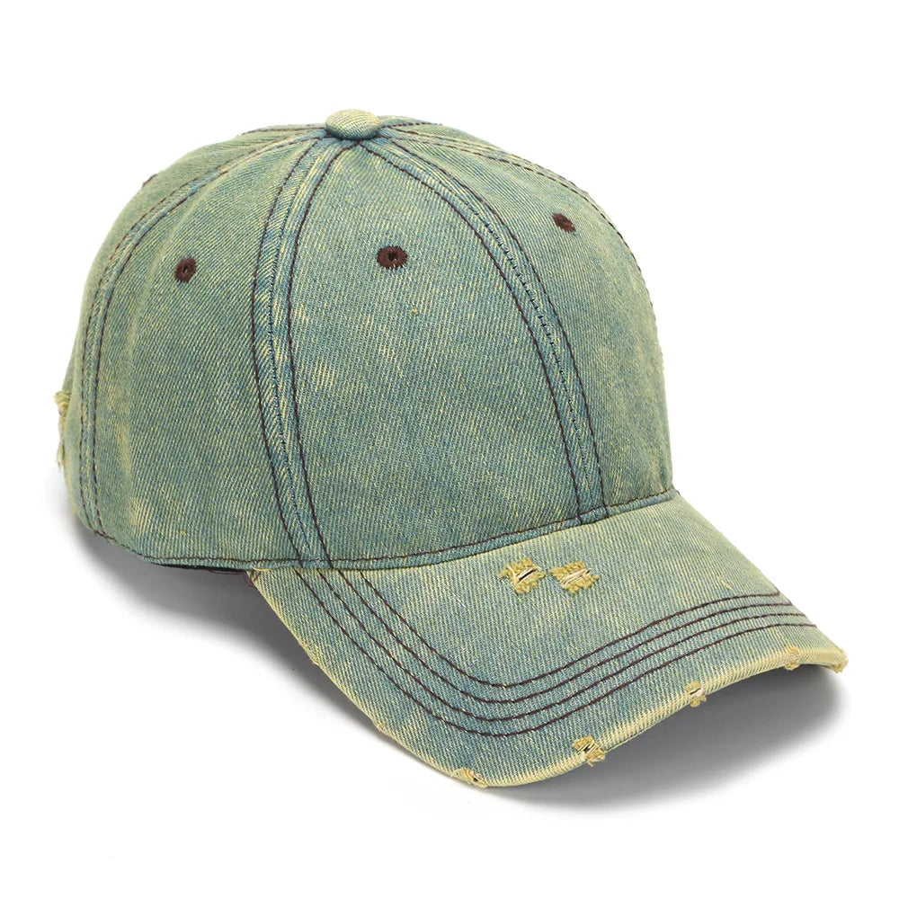 Unisex Retro Cowboy Baseball Caps High Quality Denim Plain Trucker Hats